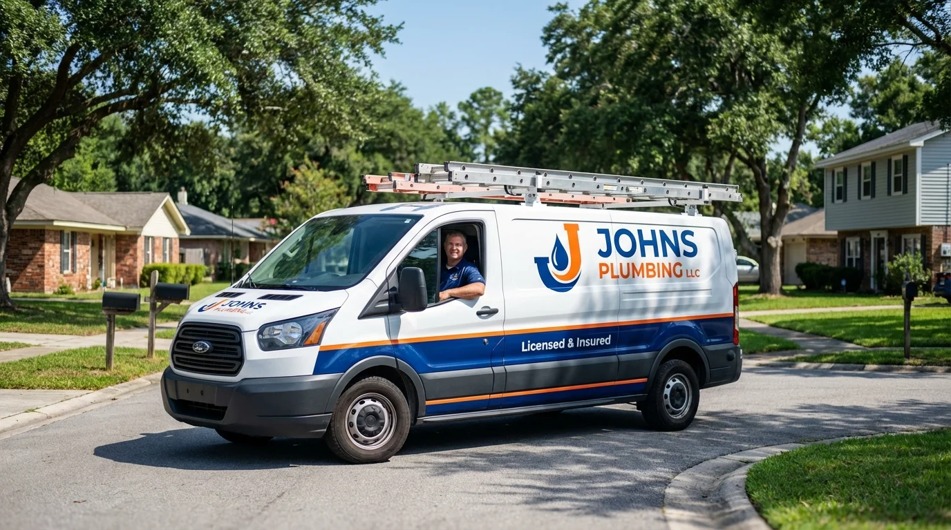 Johns Plumbing LLC service van in Ferndale, WA
